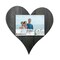 Rustic Farmhouse 12" Wood Heart with 5" x 7" Transparent Acrylic Photo Holder